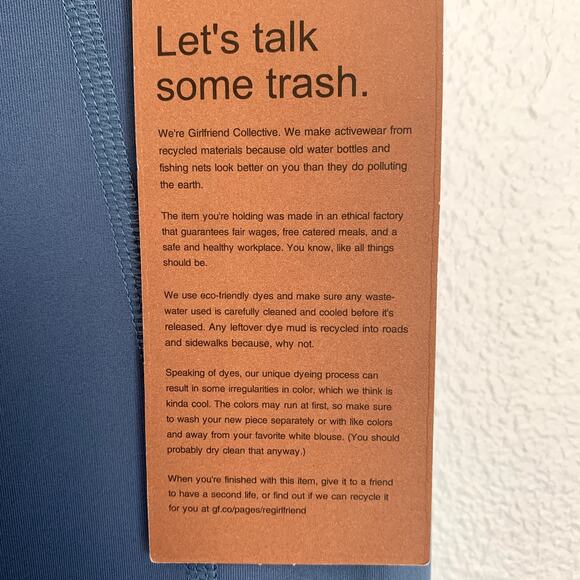 NWT Girlfriend Collective High Waist Capri Leggings in Monarch Blue - Picture 10 of 11